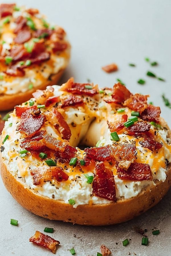 Bagel with Cream Cheese & Bacon