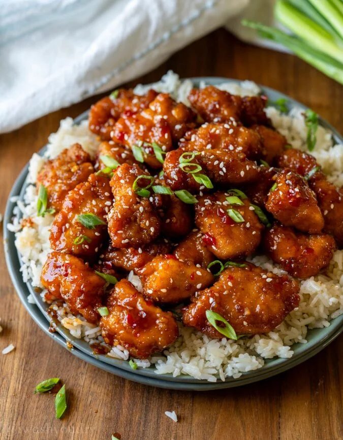 Italian Chicken or Sweet Chili Chicken Over Rice