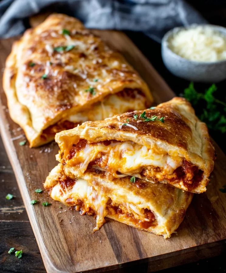 Chicken parmesan calzone
