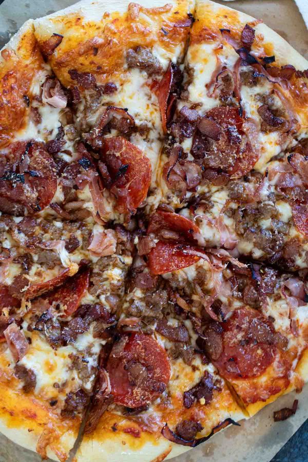 Whole meat lovers pizza