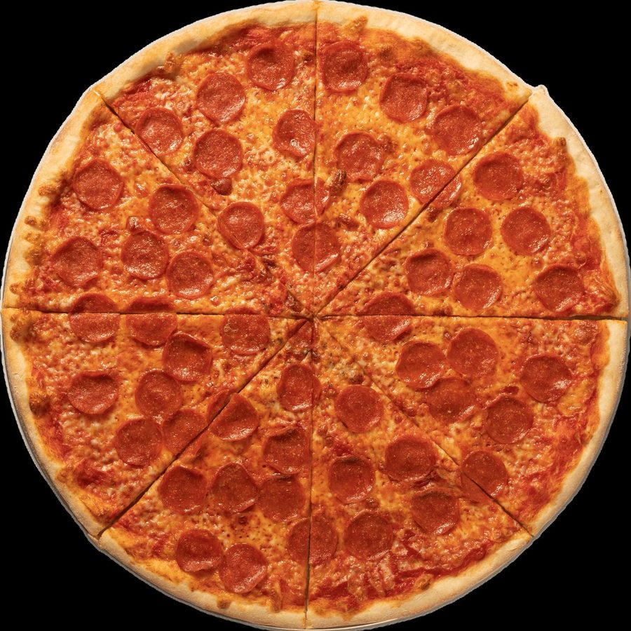 Whole pepperoni pizza